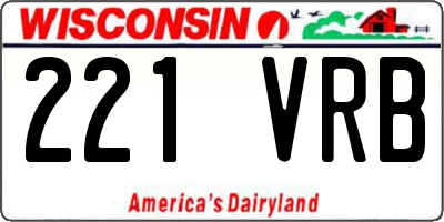 WI license plate 221VRB