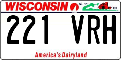 WI license plate 221VRH