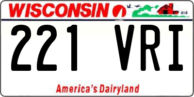 WI license plate 221VRI