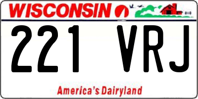 WI license plate 221VRJ