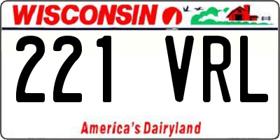 WI license plate 221VRL