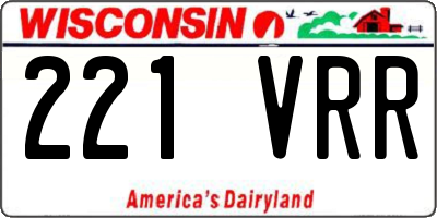 WI license plate 221VRR