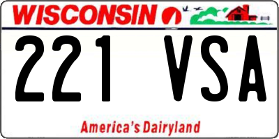 WI license plate 221VSA
