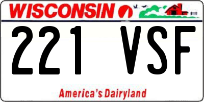 WI license plate 221VSF