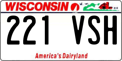 WI license plate 221VSH