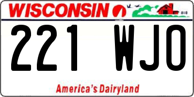 WI license plate 221WJO
