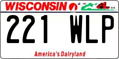 WI license plate 221WLP