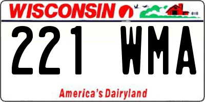 WI license plate 221WMA