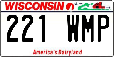 WI license plate 221WMP