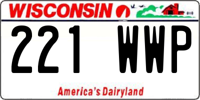 WI license plate 221WWP