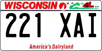 WI license plate 221XAI