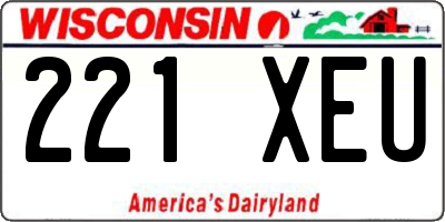 WI license plate 221XEU