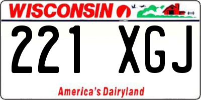WI license plate 221XGJ