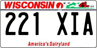 WI license plate 221XIA