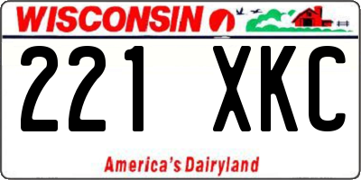 WI license plate 221XKC