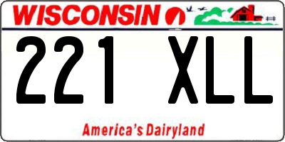 WI license plate 221XLL