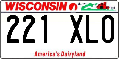 WI license plate 221XLO