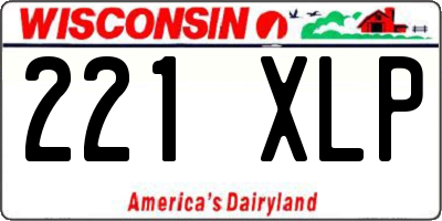 WI license plate 221XLP