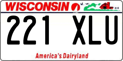 WI license plate 221XLU