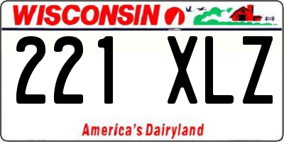 WI license plate 221XLZ