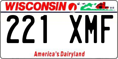 WI license plate 221XMF