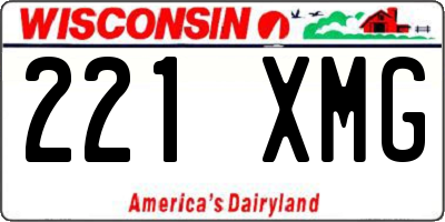 WI license plate 221XMG