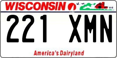 WI license plate 221XMN