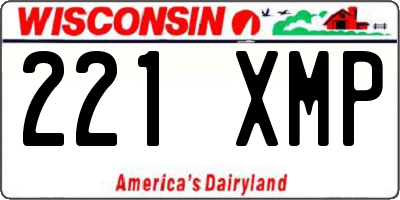 WI license plate 221XMP