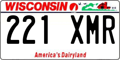 WI license plate 221XMR