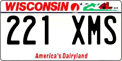 WI license plate 221XMS
