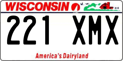 WI license plate 221XMX