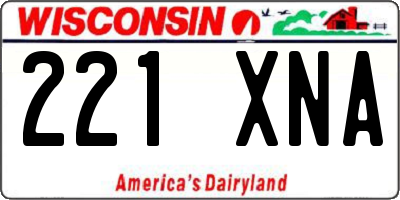 WI license plate 221XNA
