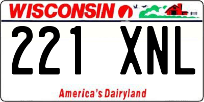 WI license plate 221XNL