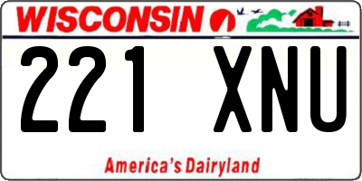 WI license plate 221XNU