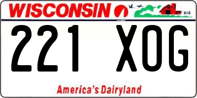 WI license plate 221XOG