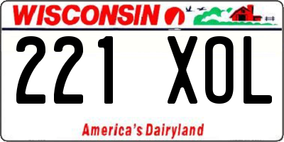 WI license plate 221XOL