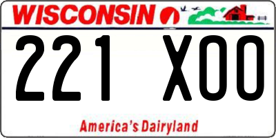 WI license plate 221XOO