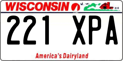 WI license plate 221XPA