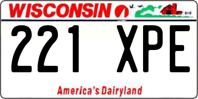 WI license plate 221XPE