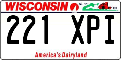 WI license plate 221XPI