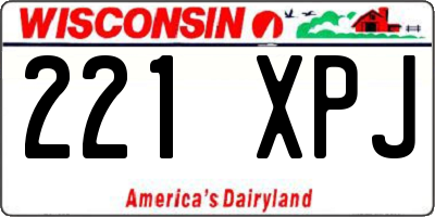 WI license plate 221XPJ