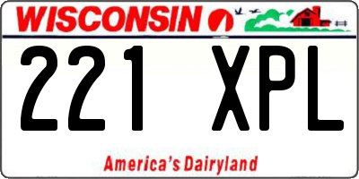 WI license plate 221XPL