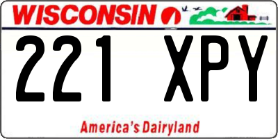 WI license plate 221XPY