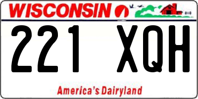 WI license plate 221XQH