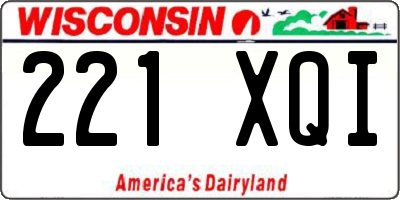 WI license plate 221XQI