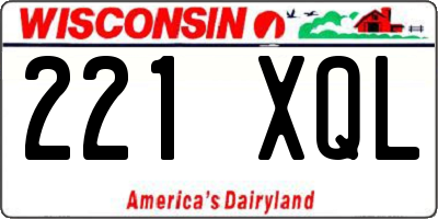 WI license plate 221XQL