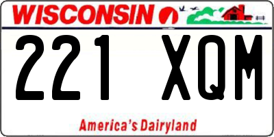 WI license plate 221XQM