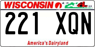 WI license plate 221XQN