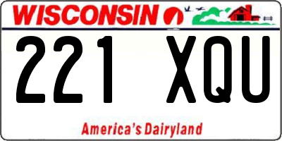 WI license plate 221XQU