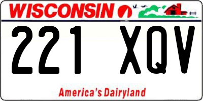 WI license plate 221XQV